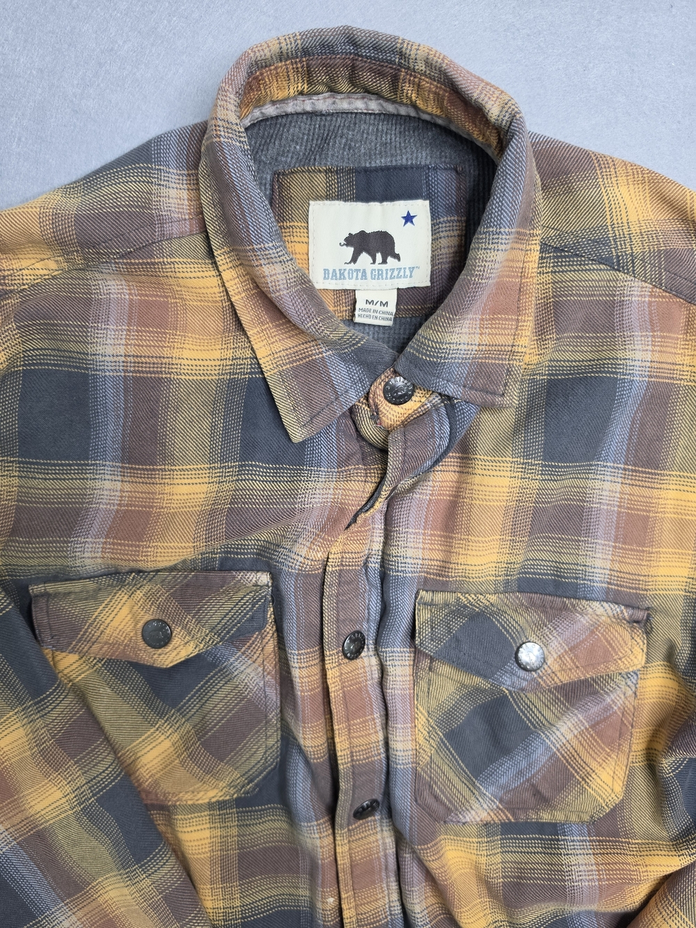 Dakota Grizzly Mens M Cozy Thermal Lined Flannel Shirt Jacket‎ Plaid Snap Up Med